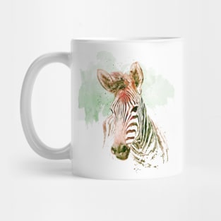Watercolor Portrait - Zebra Head Mug
